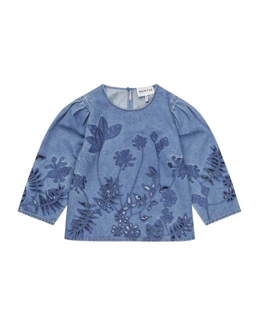 Munthe Overhemden ,Blauw ,Blouses in het Blue