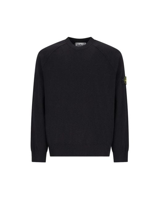Stone Island Blue Round-Neck Knitwear for men