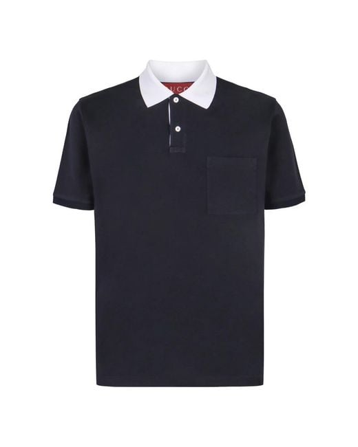 Gucci Tops ,Blauw ,Katoen Piqué Katoenen Stretch Polo in het Blue voor heren
