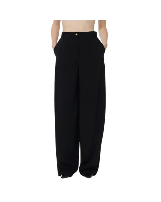 Elisabetta Franchi Black Wide Trousers