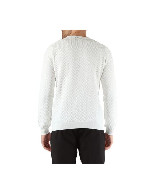Antony Morato Geprägter baumwoll-regular-fit-pullover in White für Herren