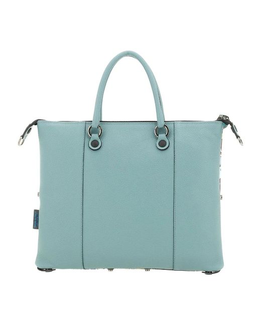 Gabs Blue Wandelbare Leder Reise Print Tasche