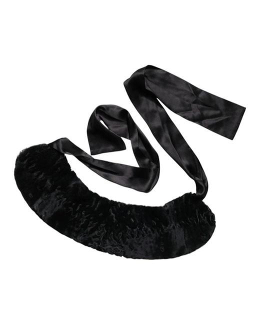 Dolce & Gabbana Black Winter Scarves