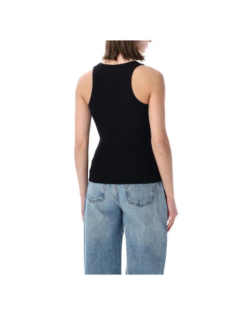 Ganni Black Sleeveless Tops