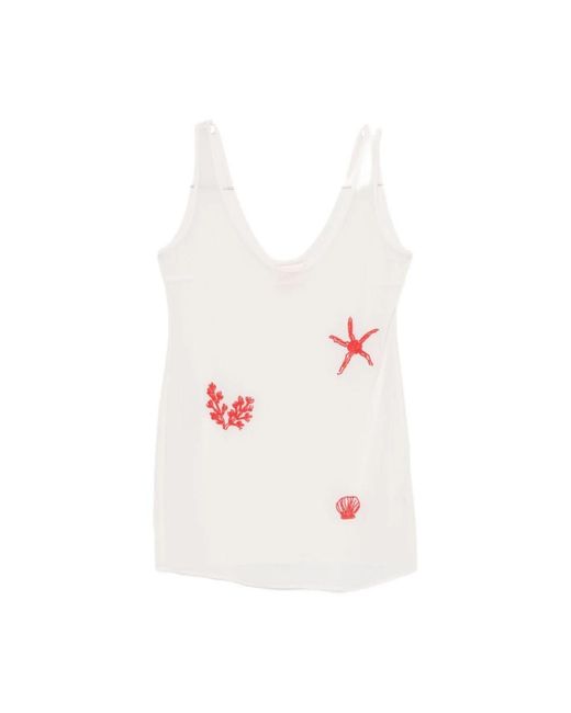 Mc2 Saint Barth White Short Dresses