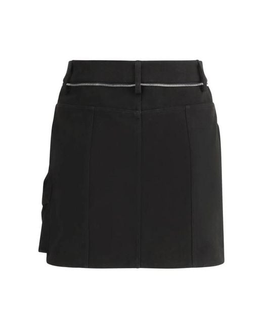 Moncler Rokken ,Zwart ,Katoen Rok Met Rits En Zak in het Black