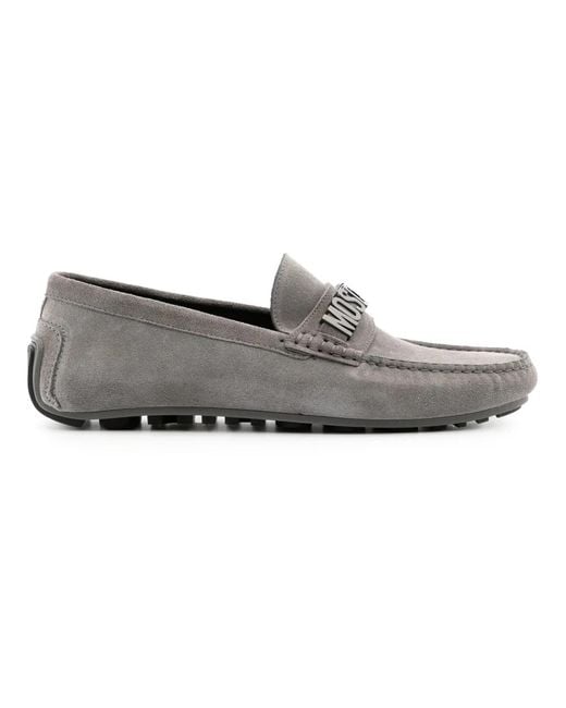 Moschino Gray Loafers for men