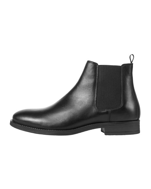 Jack & Jones Klassische chelsea-boots mit fersenlasche in Black für Herren