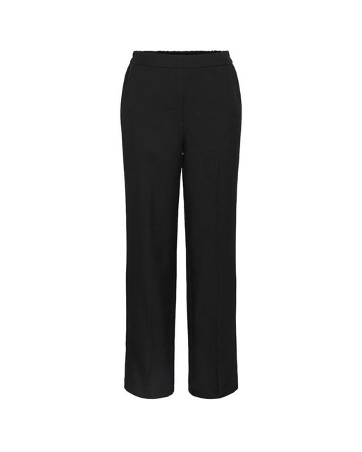 Pieces Black Wide Trousers