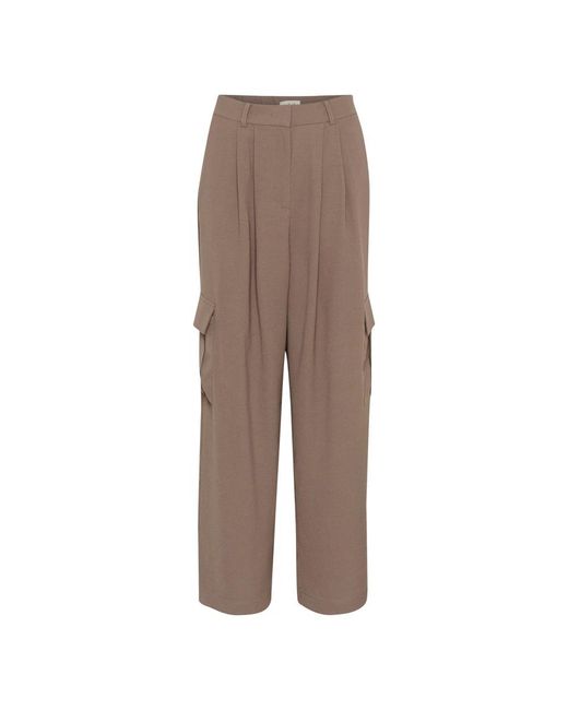 Soaked In Luxury Brown Wide Trousers