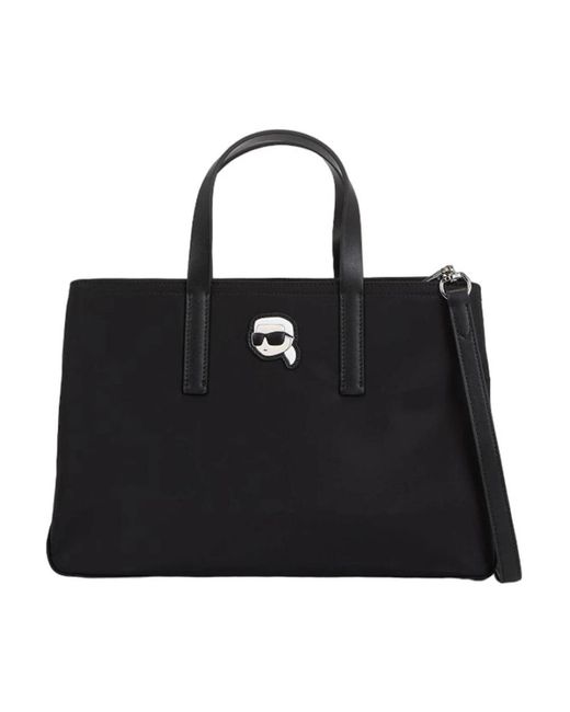 Karl Lagerfeld Black Schwarze synthetische handtasche