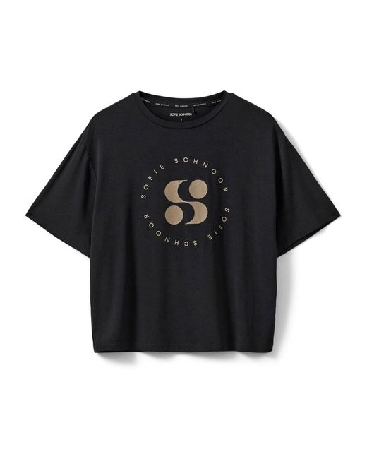 Sofie Schnoor Tops ,Zwart ,T-Shirt in het Black