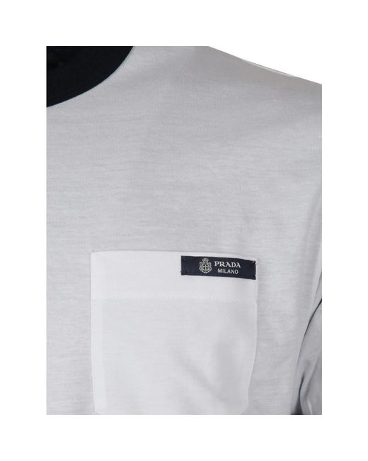 Prada Omkeerbaar Katoenen T-Shirt in het Gray voor heren