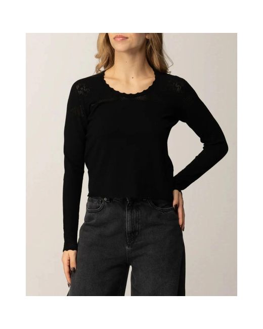Twinset Black Round-Neck Knitwear
