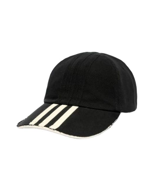 Y-3 Accessoires ,Zwart ,Stripes Cap in het Black voor heren