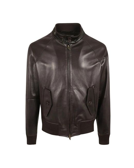 Salvatore Santoro Gray Leather Jackets for men
