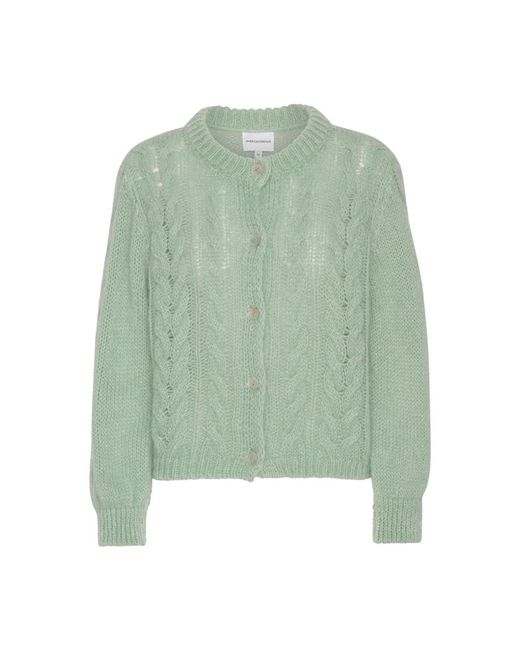 American Dreams Green Weicher mintgrüner zopfstrick-cardigan