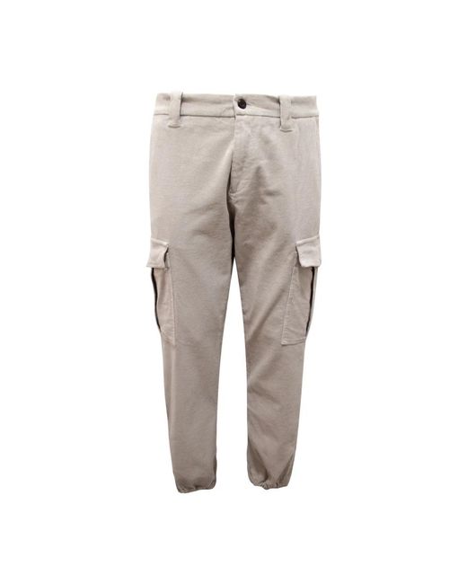 Eleventy Gray Slim-Fit Trousers for men