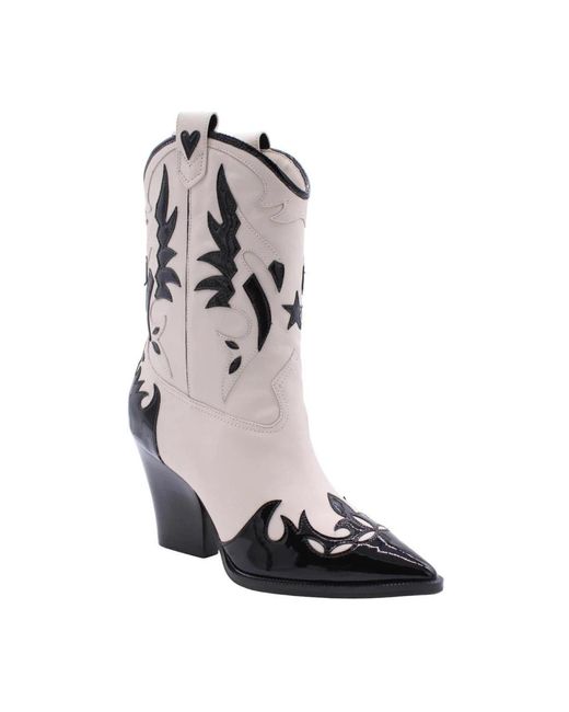 Lola Cruz Gray Cowboy & Biker Boots