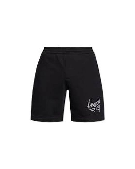 Casual Shorts Alexander McQueen de hombre de color Black