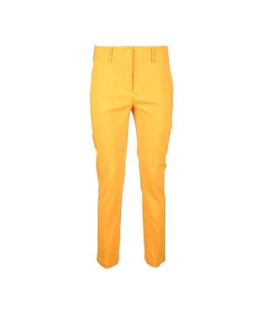 Liviana Conti Yellow Slim-Fit Trousers