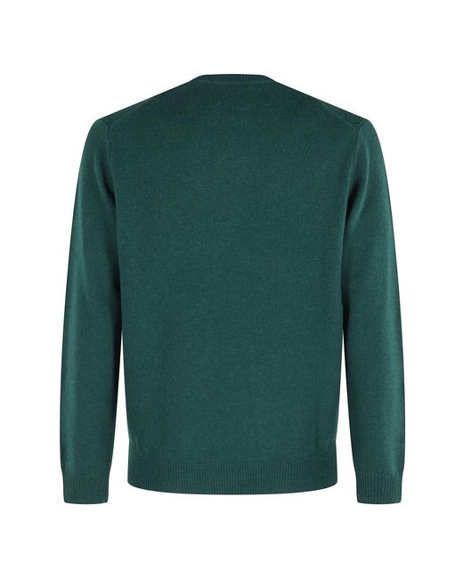 Mc2 Saint Barth Green Round-Neck Knitwear for men