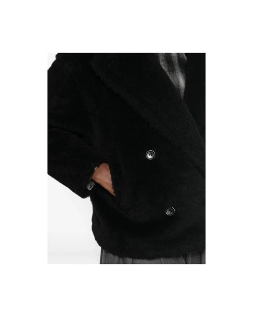 Max Mara Black Faux Fur & Shearling Jackets