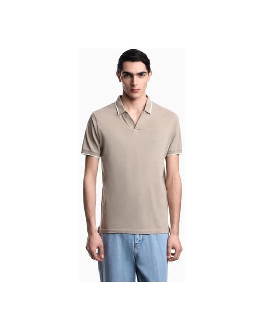 Emporio Armani Natural Polo Shirts for men