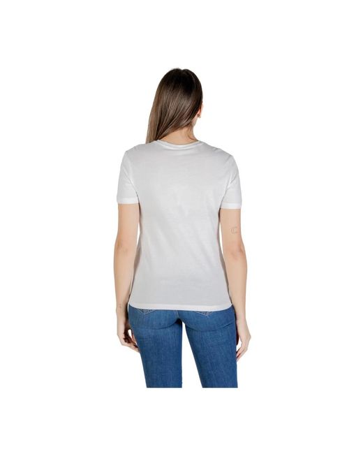 ONLY Blue Schickes Pinkes Grafik-T-Shirt Für Frauen