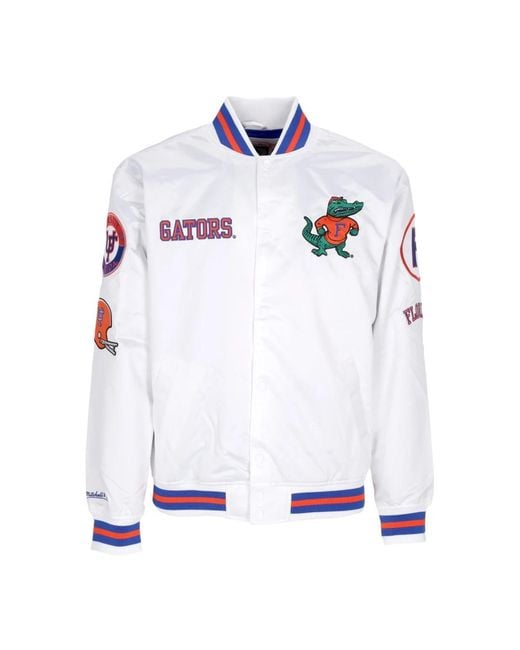 Mitchell & Ness White Bomber Jackets for men