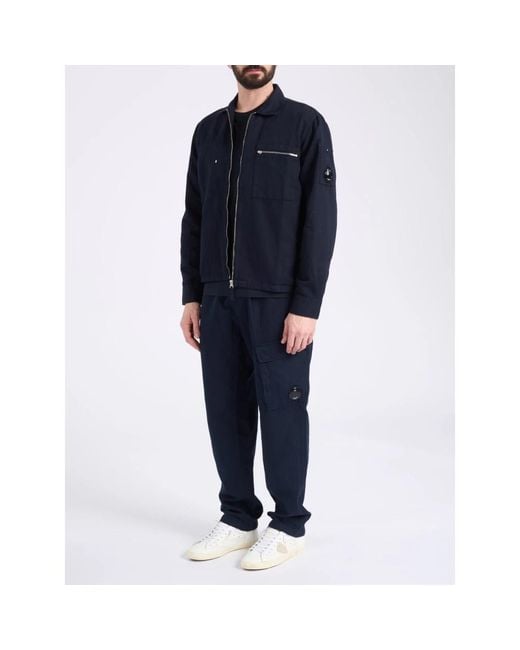 C P Company Blue Light Jackets for men