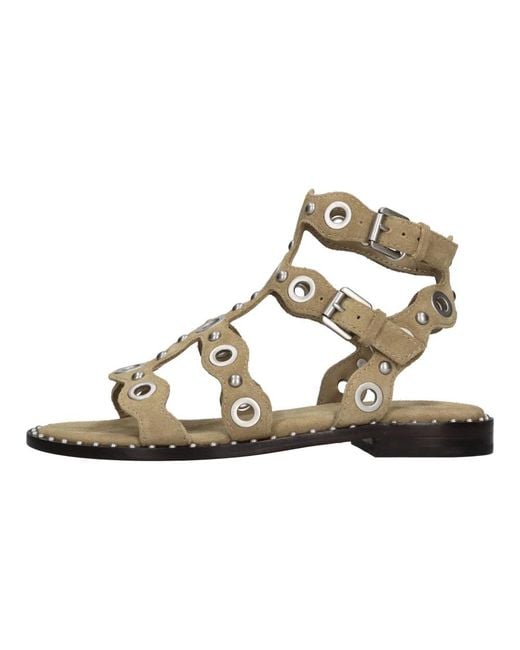 Flat Sandals Ash en coloris Metallic