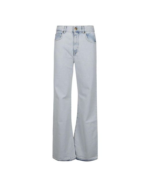 Pinko Gray Wide Jeans
