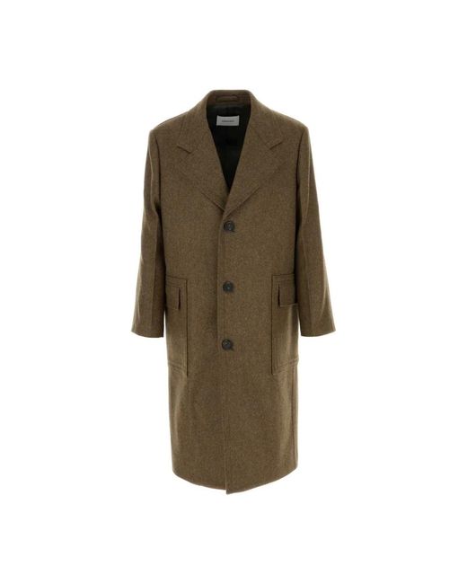 Ferragamo Single-Breasted Coats in het Green voor heren