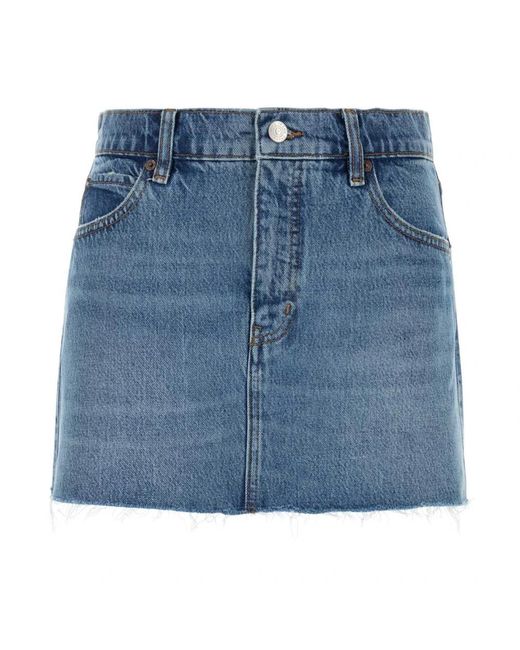 FRAME De Denim Mini Rok in het Blue
