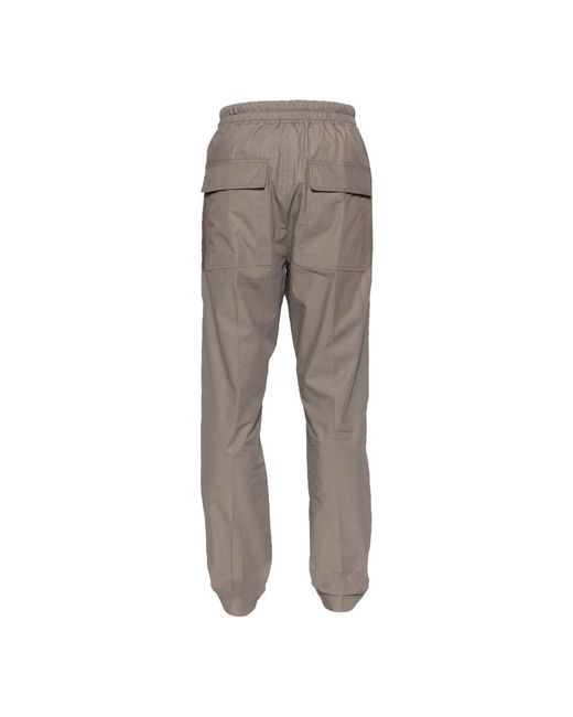 Rick Owens Gray Straight Trousers for men