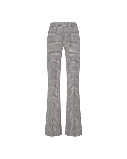 Alessandra Rich Gray Wide Trousers
