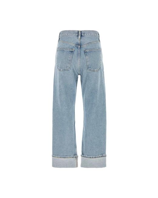 Agolde Blue Straight Jeans