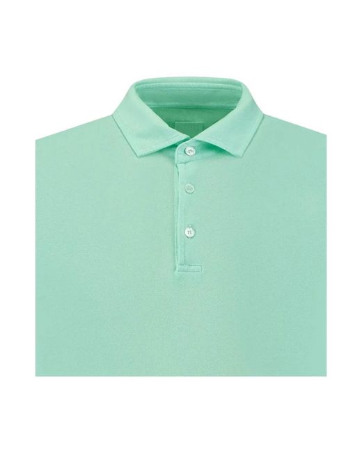 Fedeli Tops ,Groen ,Katoen Polo Shirt Met Korte Mouwen in het Green voor heren
