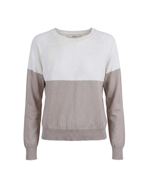 Jucca Gray Bicolor Strickpullover