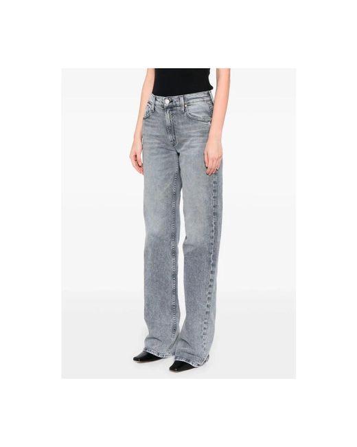Mother Boot-Cut Jeans in het Gray