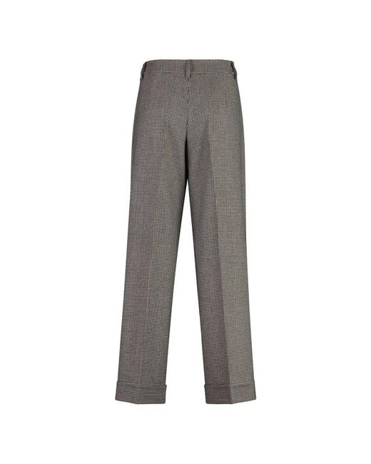 Max Mara Gray Straight Trousers