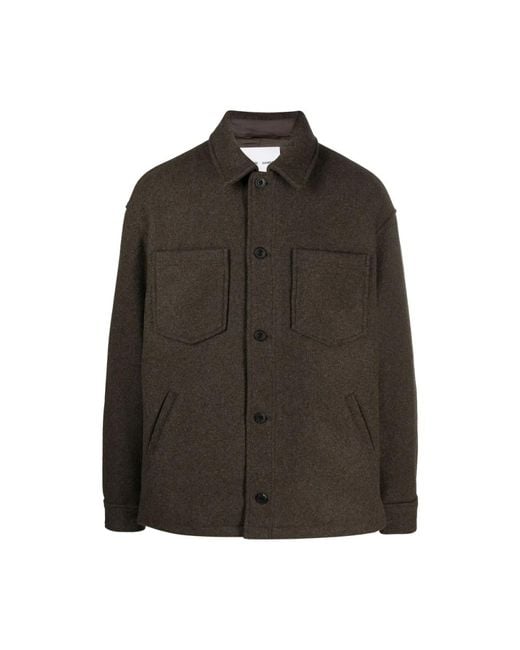Samsøe & Samsøe Klassischer Zedernbrauner Wollmantel in Brown für Herren