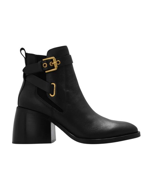 See By Chloé Black Heeled Boots