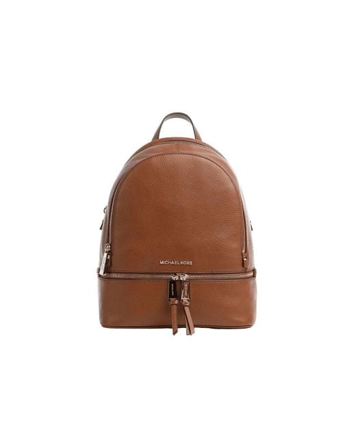 Michael Kors Brown Rhea Medium Leather Backpack
