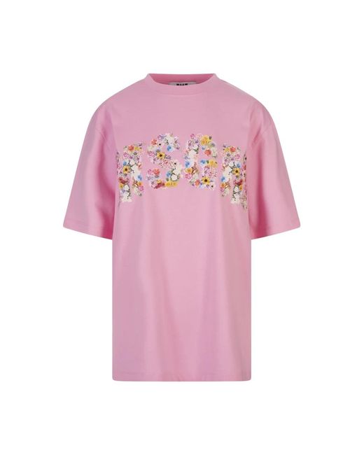 MSGM Pink T-Shirts