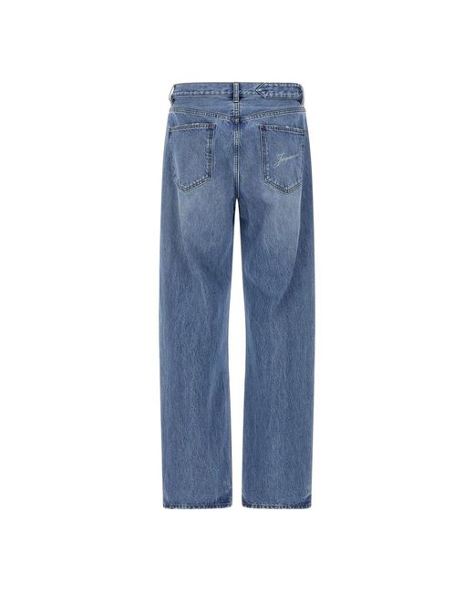 Jacquemus Blue Straight Jeans for men