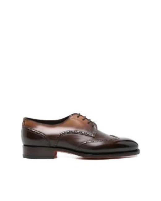 Santoni Brown Dress Shoes for men
