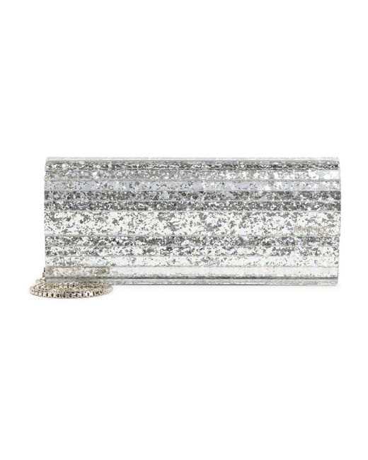 Champagne sweetie elegante pochette serale di Jimmy Choo in Metallic