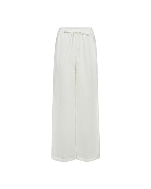 co'couture White Wide Trousers